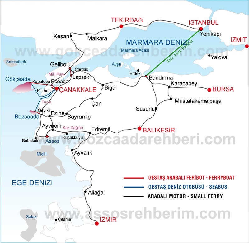 North Aegean Map